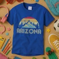 Arizona Retro Mountains Nature Hiking Kids T-Shirt thumb 3