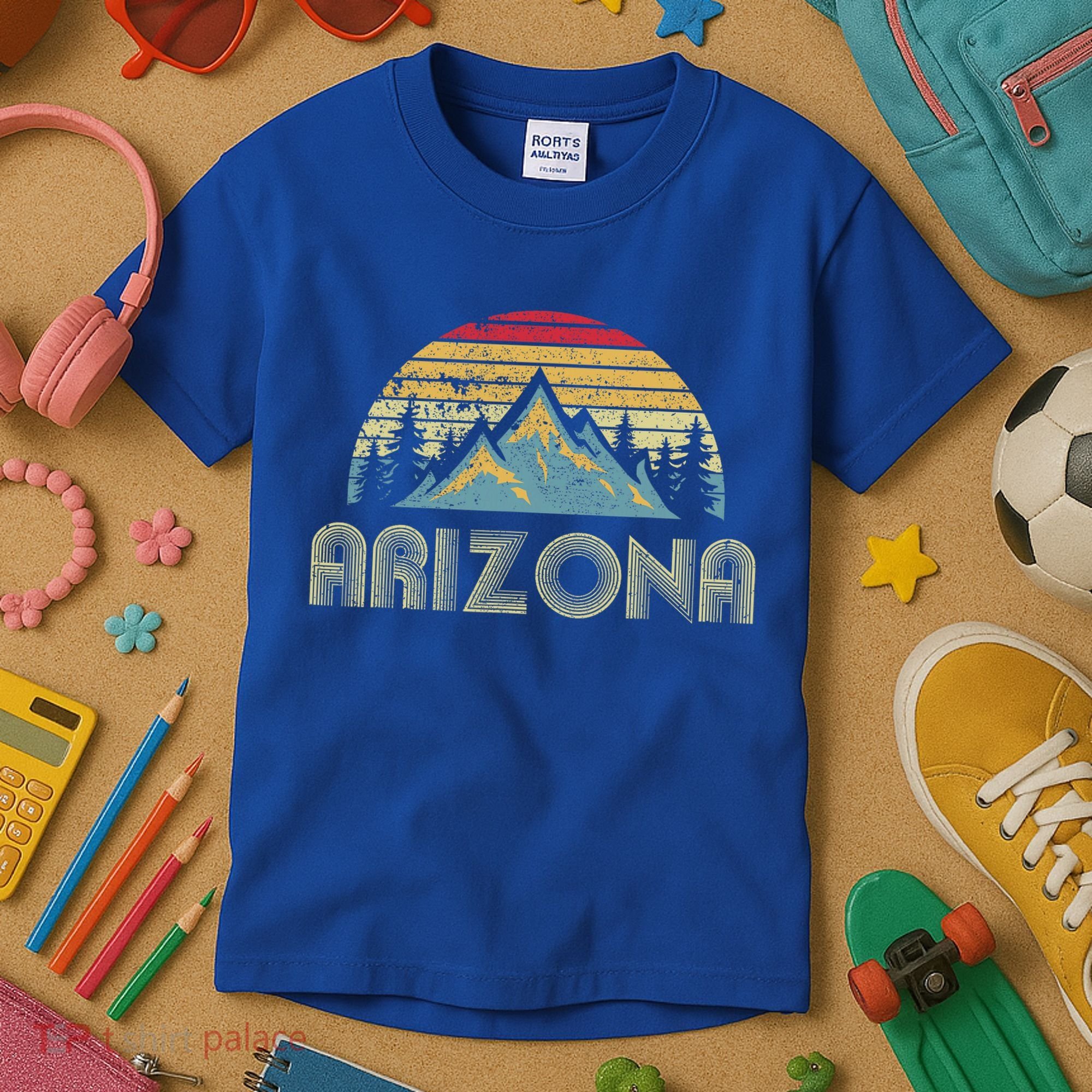 Arizona Retro Mountains Nature Hiking Kids T-Shirt