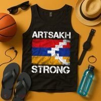 Armenia Flag Artsakh Strong Protest Tank Top thumb 4