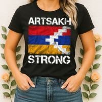 Armenia Flag Artsakh Strong Protest Women's T-Shirt thumb 2