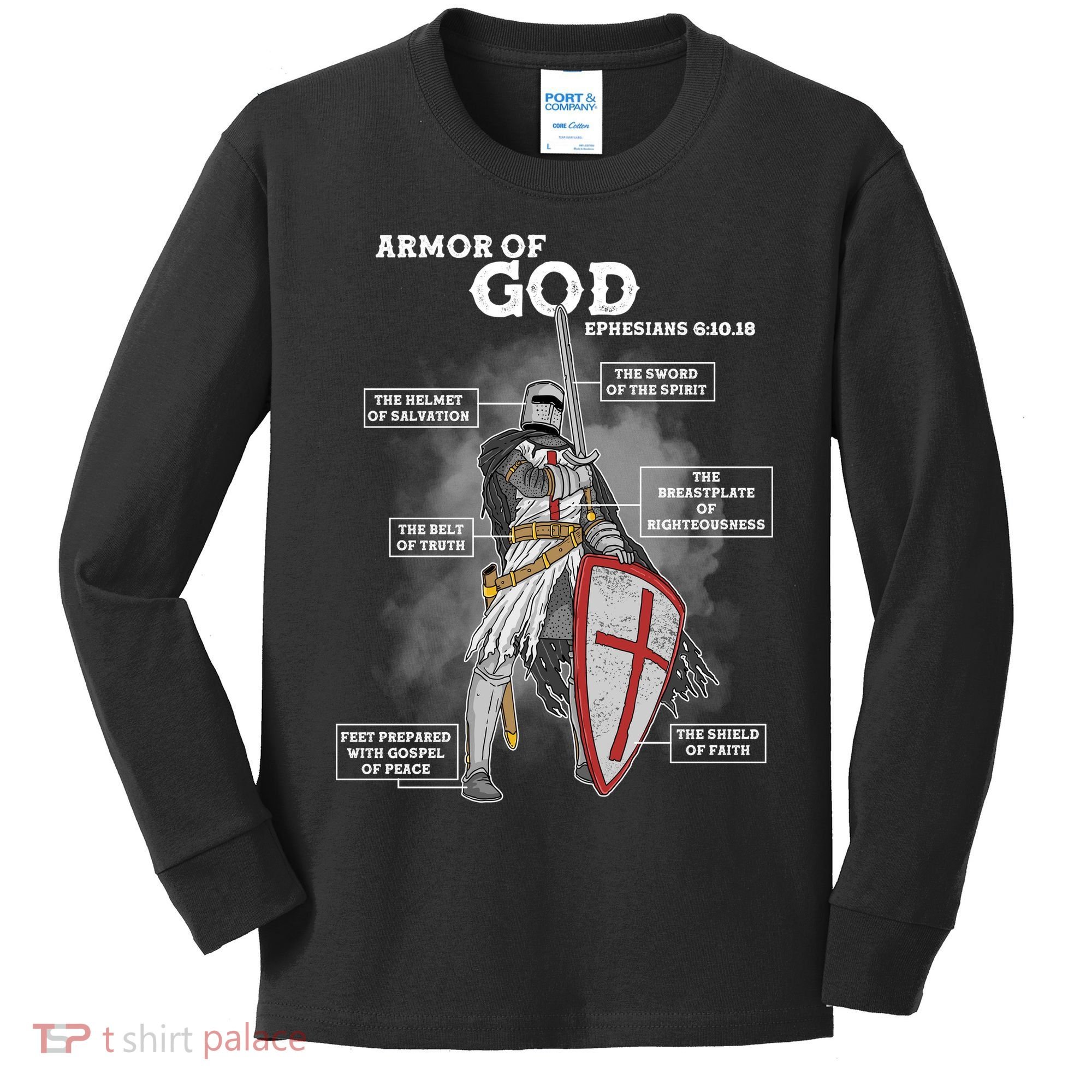 Armor Of God Ephesian 6:10-18 Kids Long Sleeve Shirt