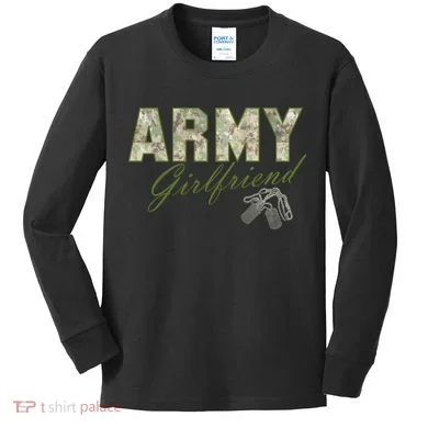 Army Girlfriend Kids Long Sleeve Shirt
