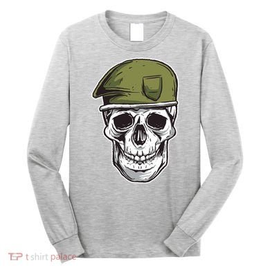 Army Military Skull Long Sleeve Shirt