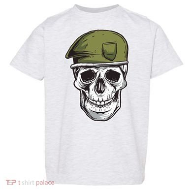 Army Military Skull Toddler T-Shirt