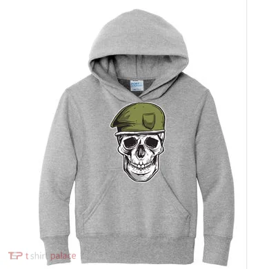 Army Military Skull Kids Hoodie