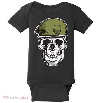 Army Military Skull Baby Bodysuit