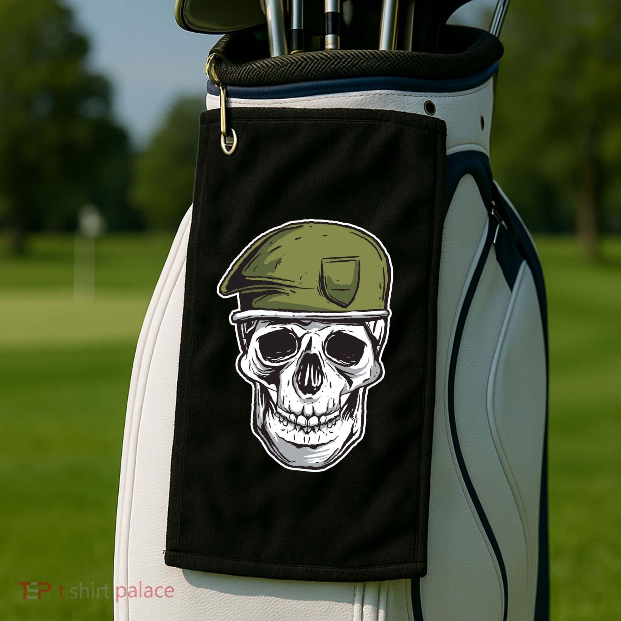 Army Military Skull Golf Towel