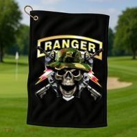 Army Ranger Skull Golf Towel thumb 1