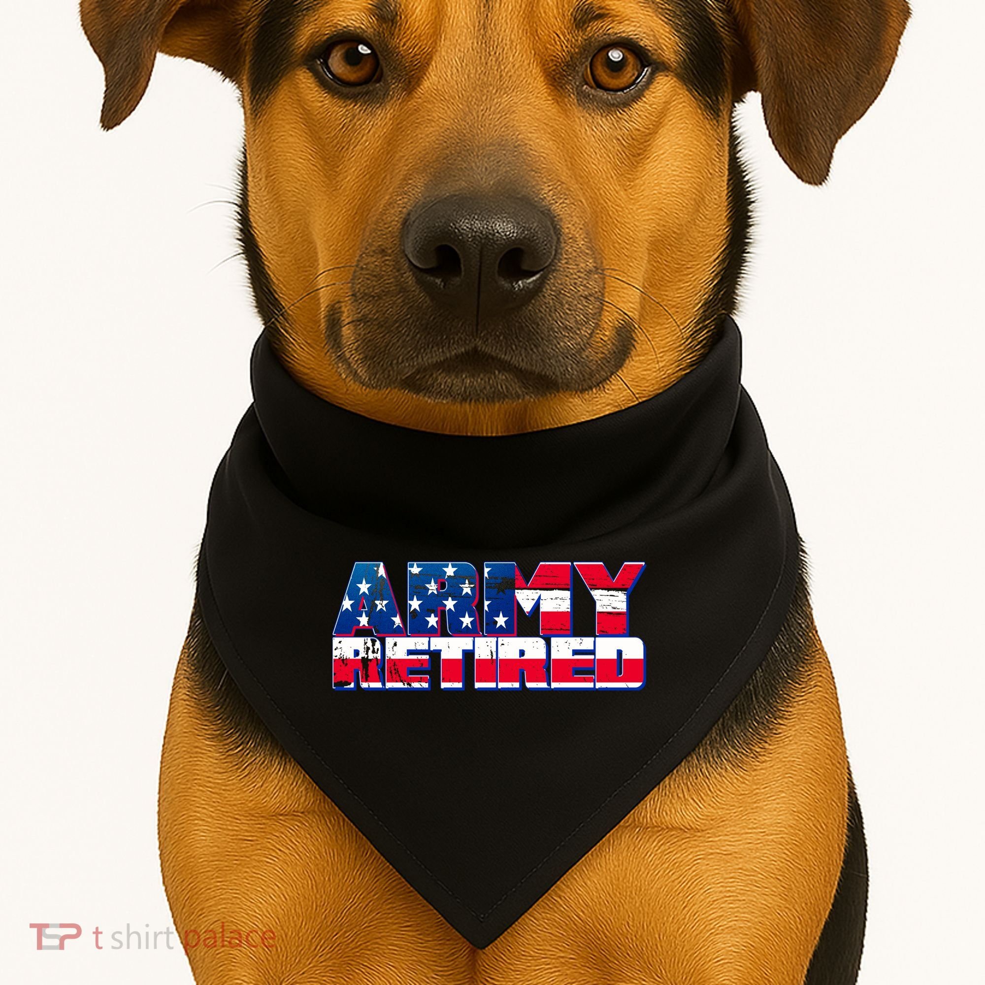 Army Retired USA-Made Doggie Bandana