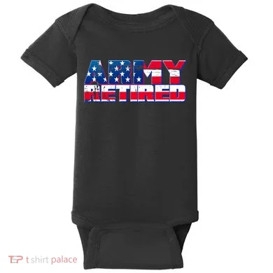 Army Retired Baby Bodysuit