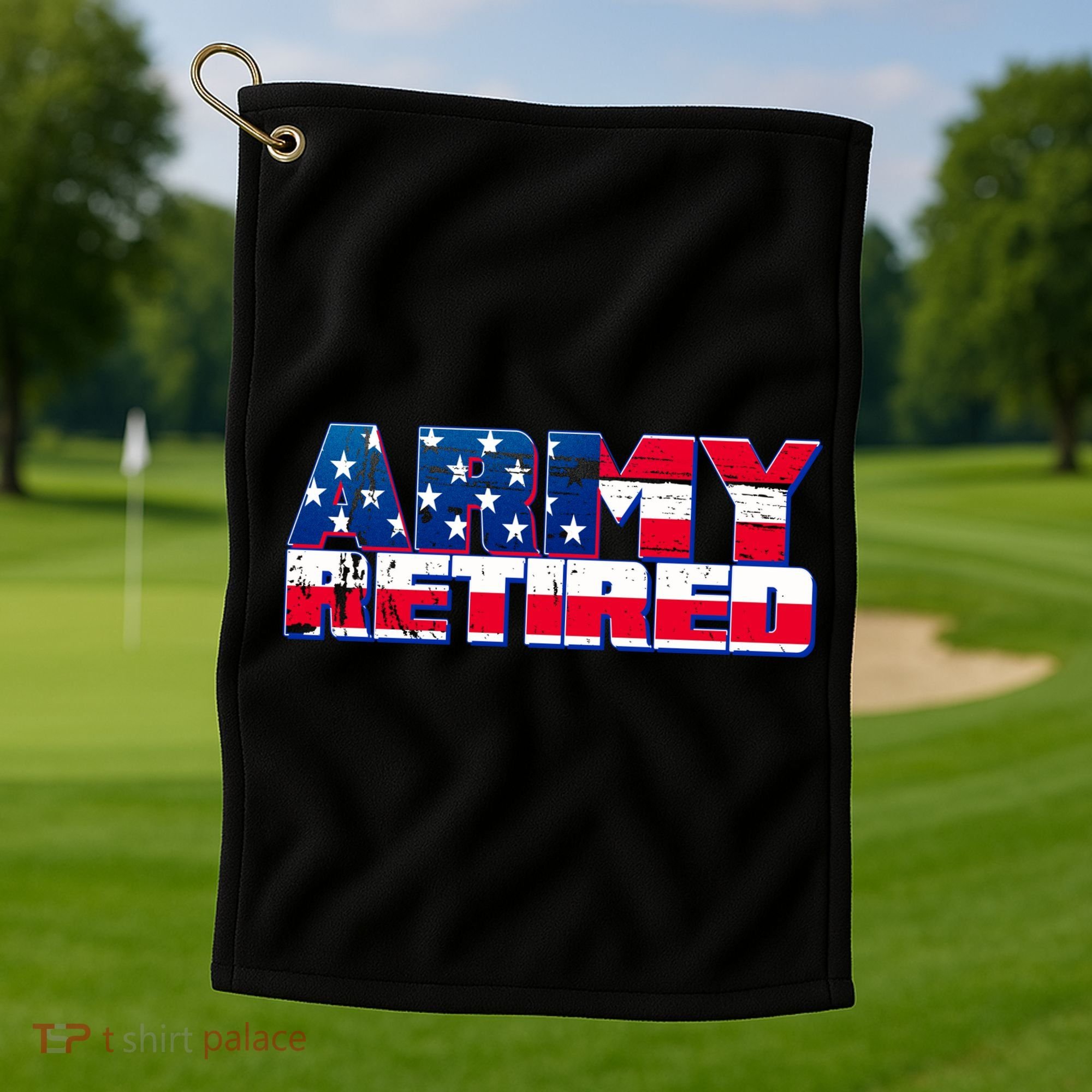 Army Retired Golf Towel