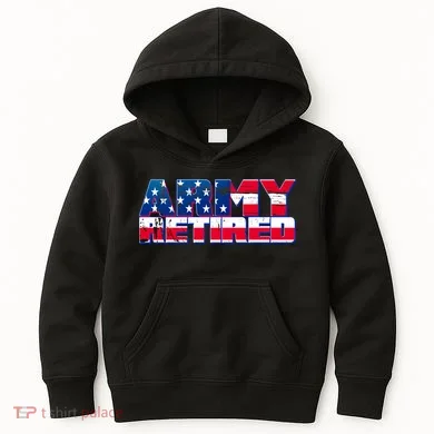 Army Retired Kids Hoodie
