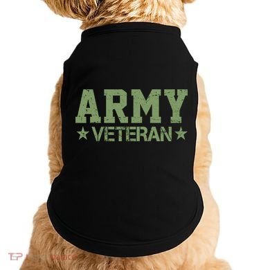 Army Veteran Distress Logo Doggie Tank
