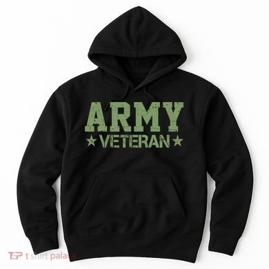 Army Veteran Distress Logo Hoodie