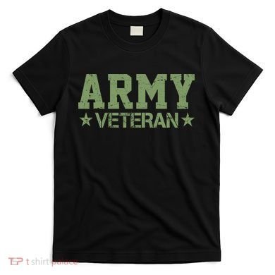 Army Veteran Distress Logo T-Shirt