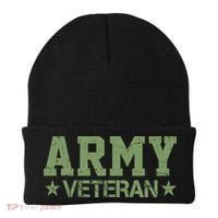 Army Veteran Distress Logo Beanie thumb 0