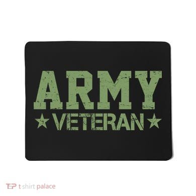 Army Veteran Distress Logo Mousepad