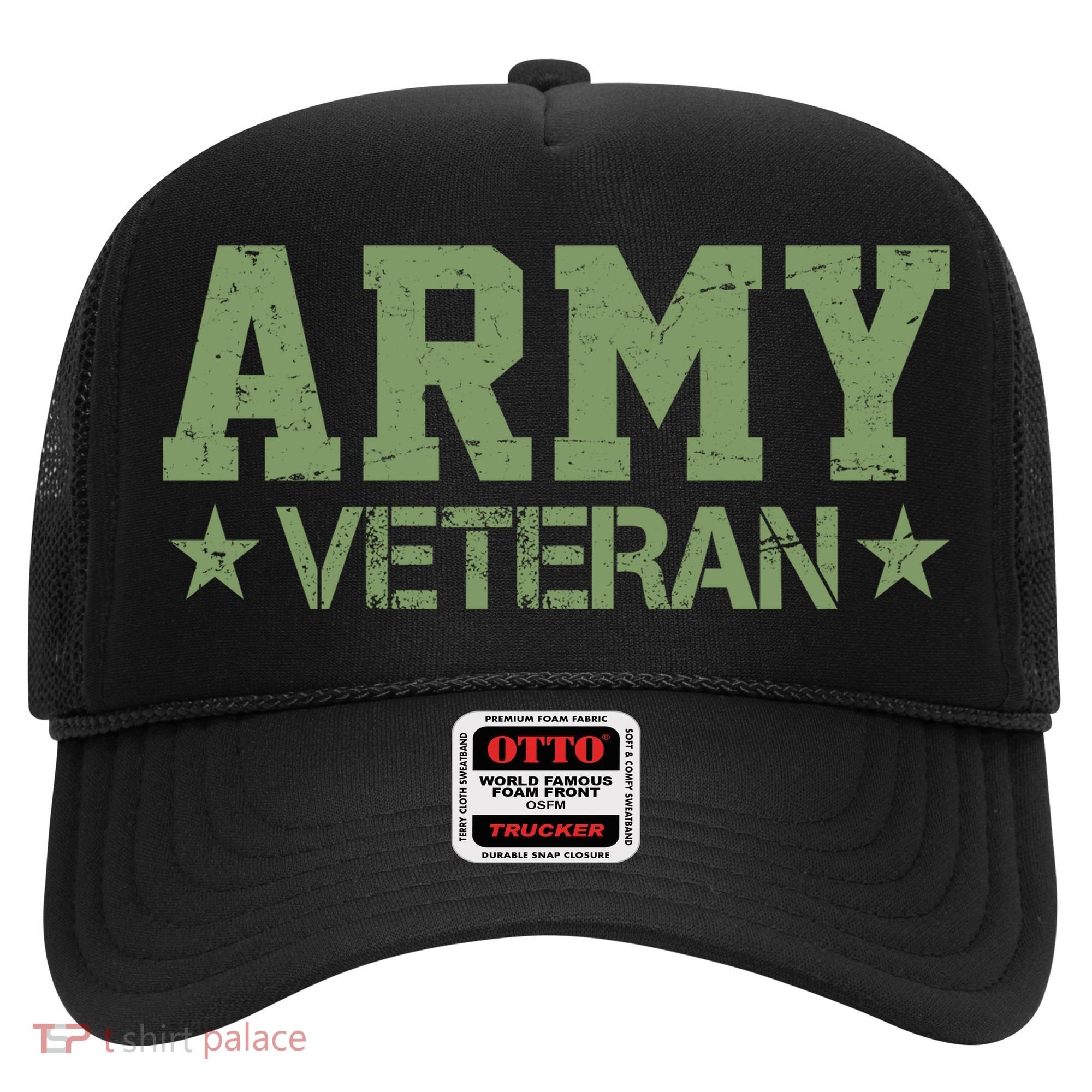 Army Veteran Distress Logo Hat