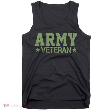 Army Veteran Distress Logo Tank Top