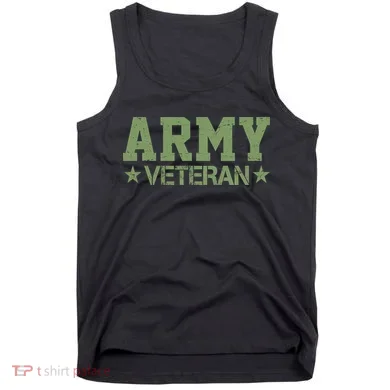 Army Veteran Distress Logo Tank Top