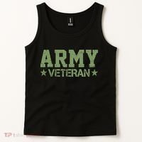 Army Veteran Distress Logo Tank Top thumb 2