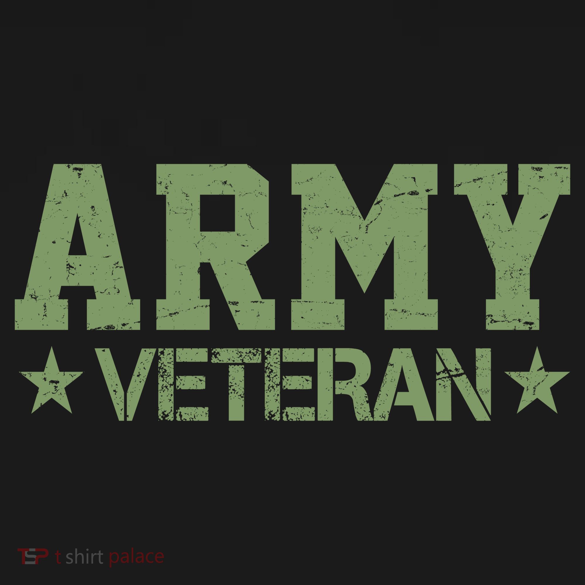 Army Veteran Distress Logo Tank Top