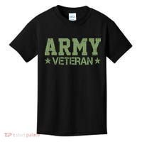 Army Veteran Distress Logo Kids T-Shirt thumb 0