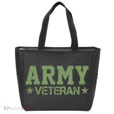 Army Veteran Distress Logo Tote Bag
