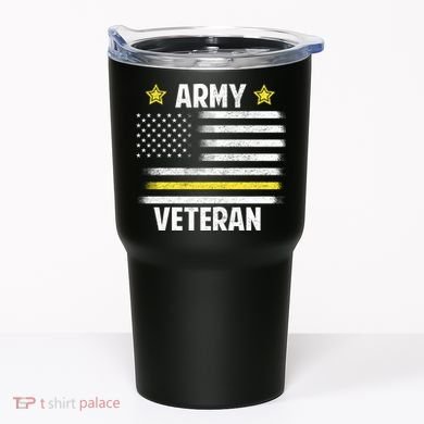 Army Veteran Flag Tumbler