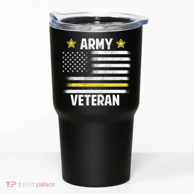 Army Veteran Flag Tumbler