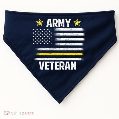 Army Veteran Flag USA-Made Doggie Bandana
