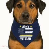 Army Veteran Flag USA-Made Doggie Bandana thumb 1