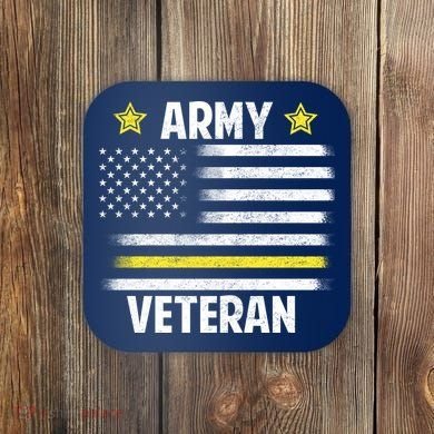 Army Veteran Flag Coaster