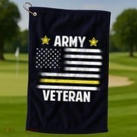 Army Veteran Flag Golf Towel thumb 1