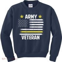 Army Veteran Flag Kids Sweatshirt thumb 0