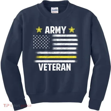 Army Veteran Flag Kids Sweatshirt