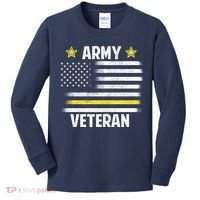 Army Veteran Flag Kids Long Sleeve Shirt thumb 0