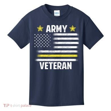 Army Veteran Flag Kids T-Shirt