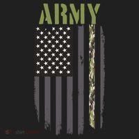 Army Veteran Thin Camo Line Flag Women's Sweatshirt thumb 2