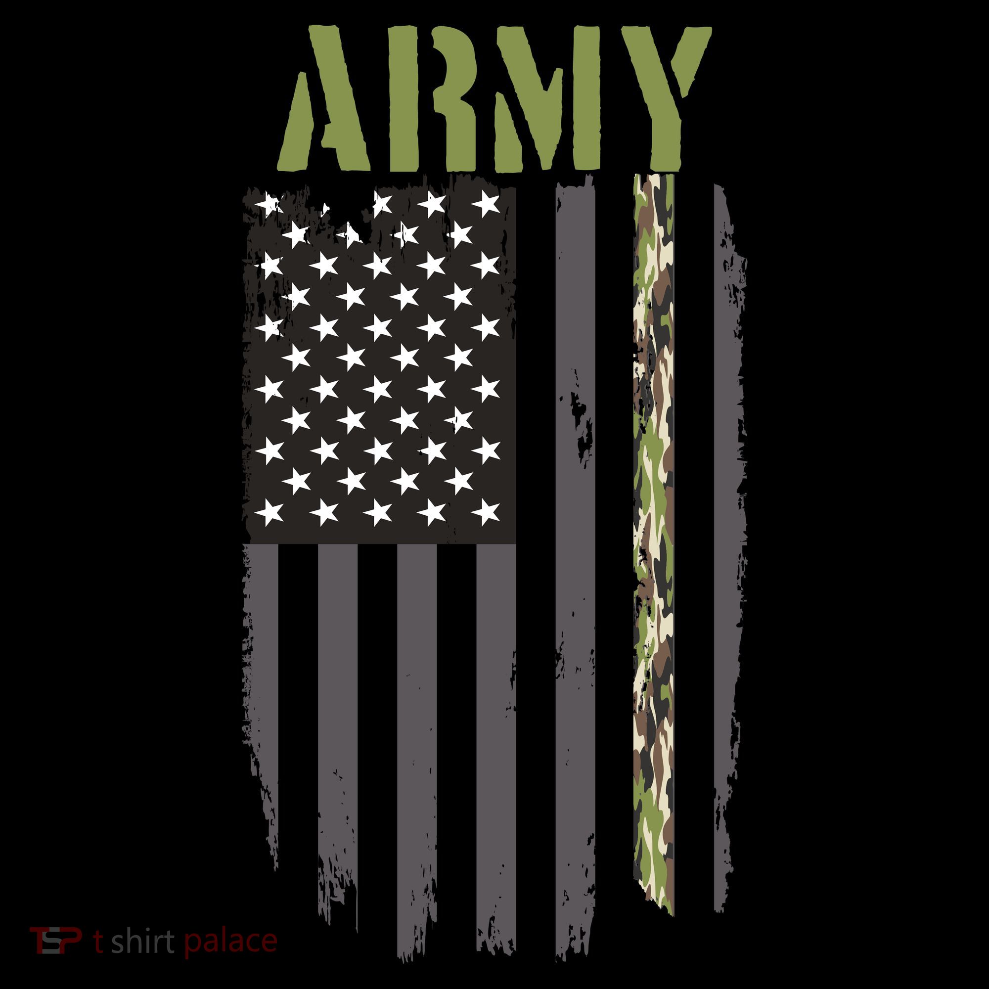 Army Veteran Thin Camo Line Flag Hoodie