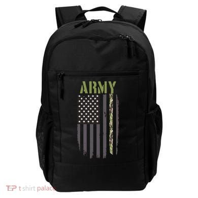 Army Veteran Thin Camo Line Flag Backpack