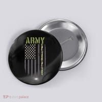 Army Veteran Thin Camo Line Flag Button thumb 0