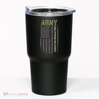 Army Veteran Thin Camo Line Flag Tumbler thumb 0