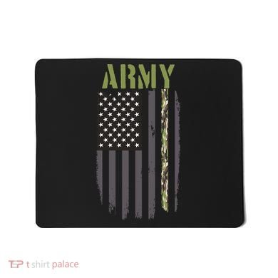 Army Veteran Thin Camo Line Flag Mousepad