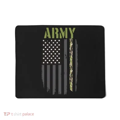 Army Veteran Thin Camo Line Flag Mousepad