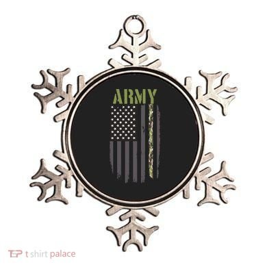 Army Veteran Thin Camo Line Flag Ornament
