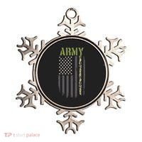 Army Veteran Thin Camo Line Flag Ornament thumb 0