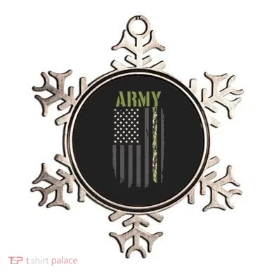 Army Veteran Thin Camo Line Flag Ornament