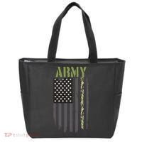 Army Veteran Thin Camo Line Flag Tote Bag thumb 0