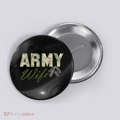 Army Wife Button